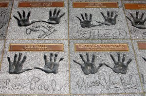 Hollywood Rock Walk hand prints